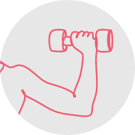 Supports muscle activity during treatment sessions